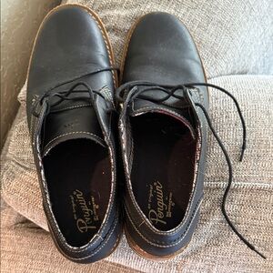 Original Penguin Men's Black Leather Chukka Boots with Tan Sole Like New